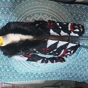 BcbgMaxazria Fuzzy Tribal Cardigan Sweater